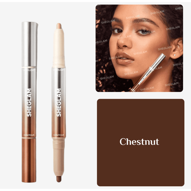 Sheglam Fine Line 2In1 Nose Contour & Highlight Pen Chestnut 0.5g