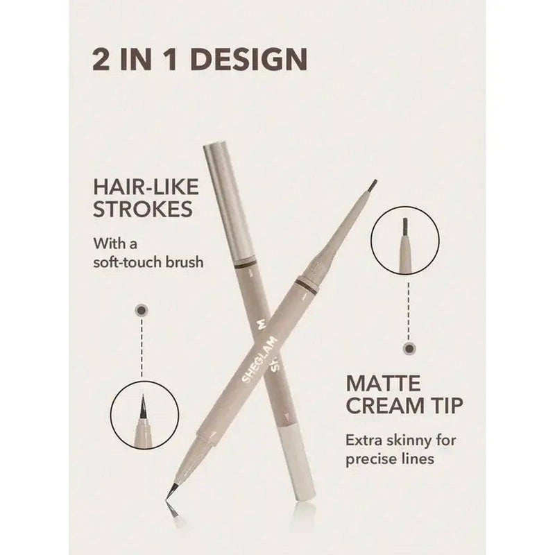 Sheglam Brows On Demand 2 In 1 Eyebrow Pencil Taupe 0.4g