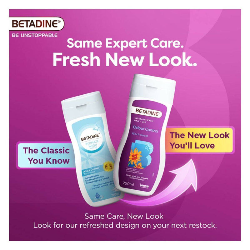 Betadine Intimate Wash Odour Control with Witch Hazel 250ml