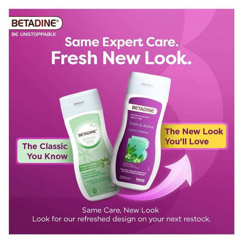 Betadine Intimate Wash Fresh & Active with Lemon Verbena 250ml