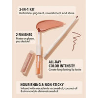 Sheglam Soft 90'S Glam Lip Liner And Lip Duo Set Moody Taupe