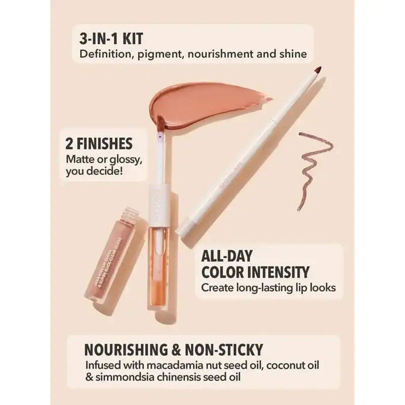 Sheglam Soft 90'S Glam Lip Liner And Lip Duo Set Moody Taupe