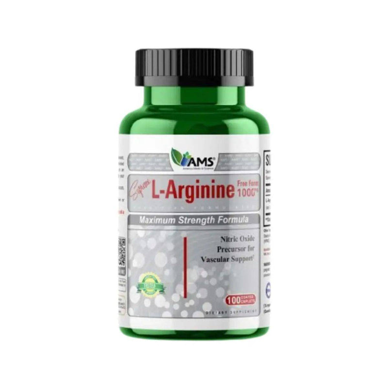 AMS L Arginine 1000mg Free Form 100 Caplets