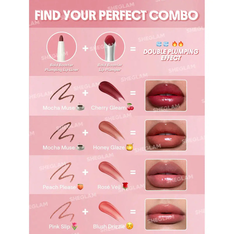 Sheglam Bold Booster Plumping Lip Liner Pink Slip 0.20g