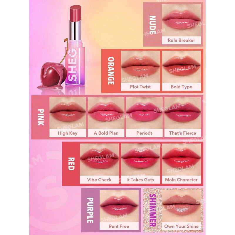 Sheglam Mirror Kiss High Shine Lipstick Rule Breaker 2.9g