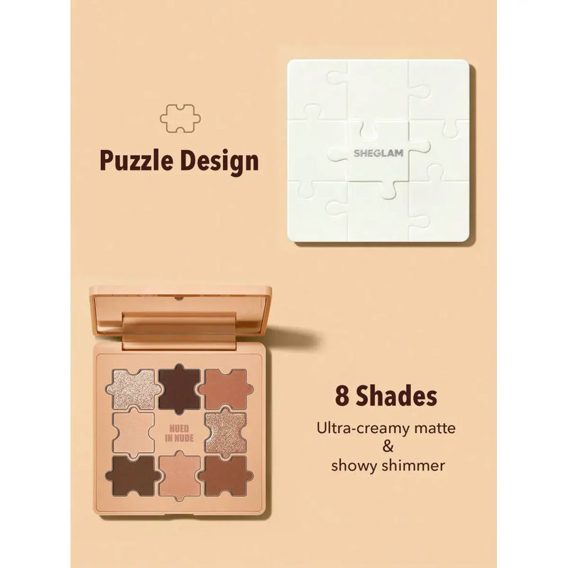 Sheglam Jazy Jigsaw Eyeshadow Palette Hued In Nude 8g