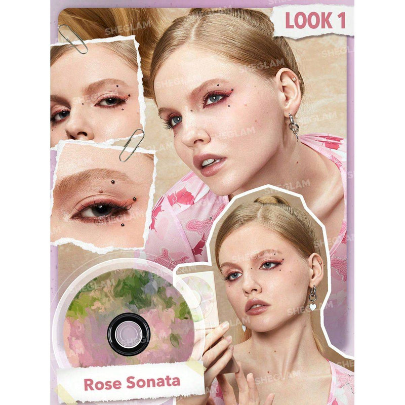 Sheglam Vinyl Pop Eyeshadow Palette Rose Sonata 8.5g