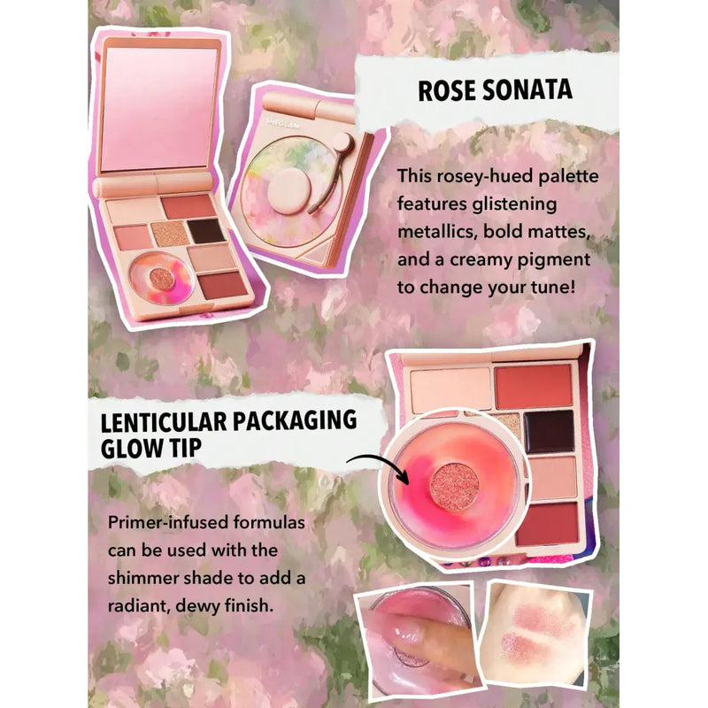 Sheglam Vinyl Pop Eyeshadow Palette Rose Sonata 8.5g