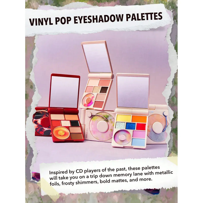 Sheglam Vinyl Pop Eyeshadow Palette Rose Sonata 8.5g