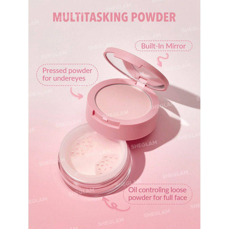 Sheglam Insta-Ready Face & Under Eye Setting Powder Duo BubbleGum