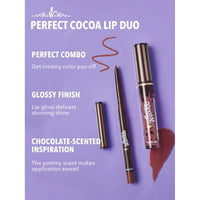 Sheglam Willy Wonka Cocoa Kiss Lipstick & Liner Set Cookies N' Milk 2.7ml