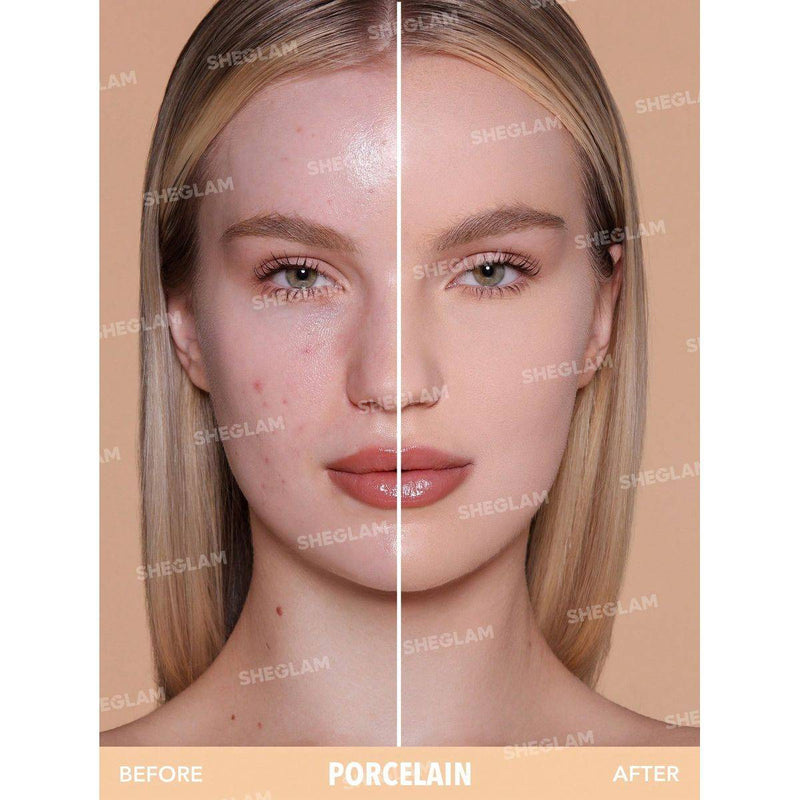 Sheglam Skin Focus High Coverage Powder Foundation Porcelain 11g