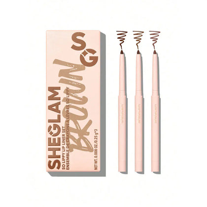 Sheglam So Lippy Lip Liner Set Brown 3x0.25g