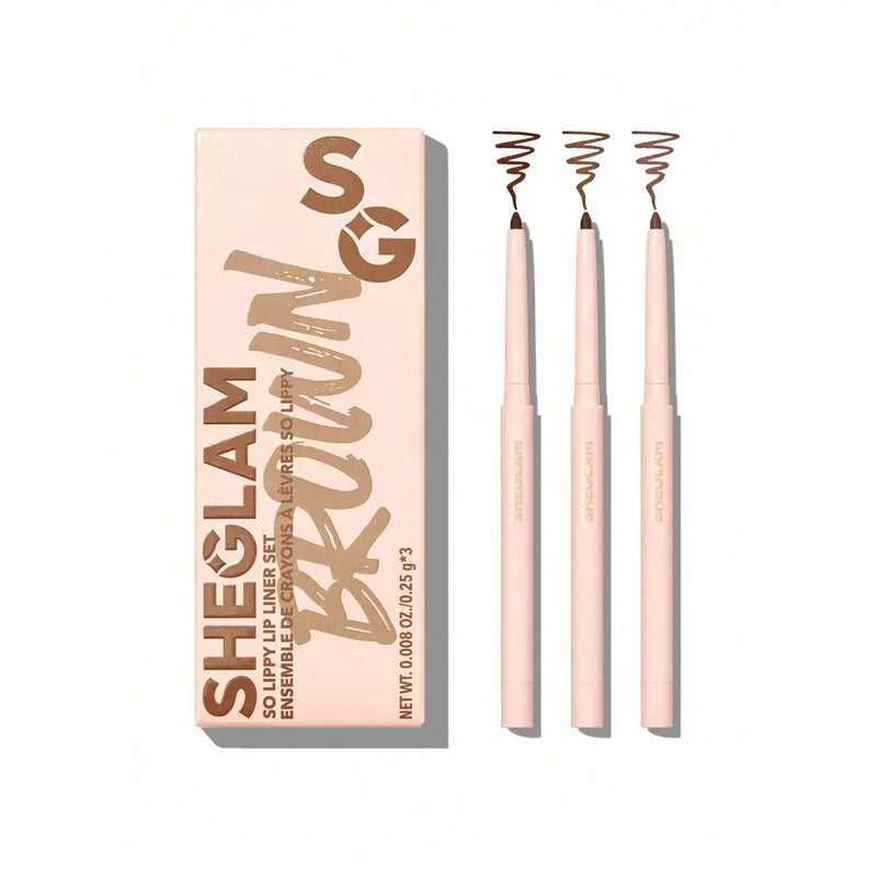Sheglam So Lippy Lip Liner Set Espresso Kisses 3x0.25g