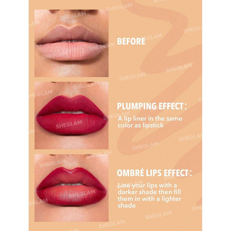 Sheglam So Lippy Lip Liner Set Espresso Kisses 3x0.25g