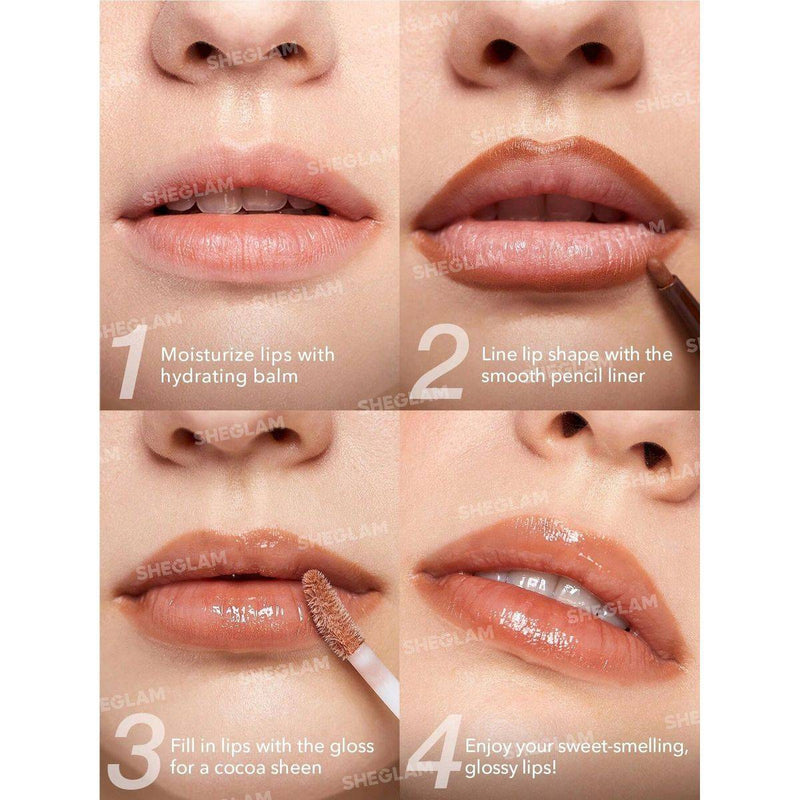 Sheglam Willy Wonka Cocoa Kiss Lipstick & Liner Set Hot Fudge 2.7ml