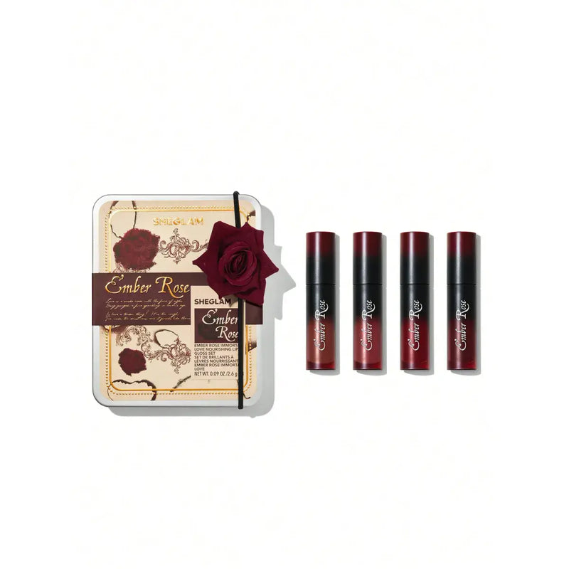 Sheglam Ember Rose Immortal Love Nourishing Lip Gloss Set 4pcs