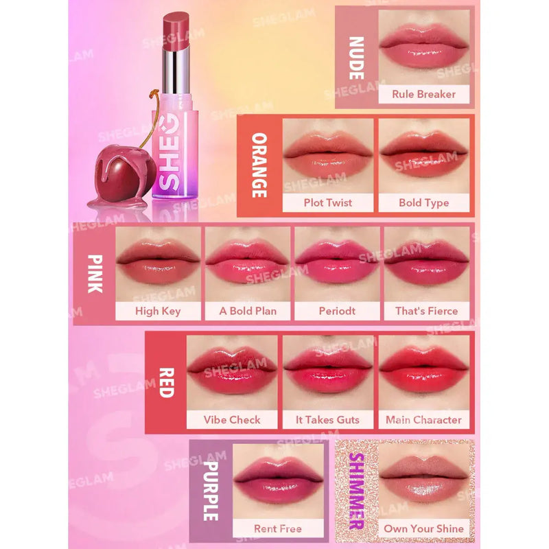 Sheglam Mirror Kiss High Shine Lipstick Rent Free 2.9g