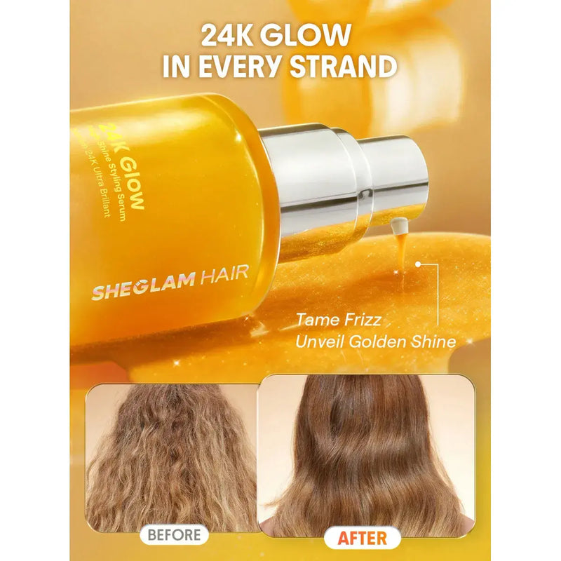 Sheglam Hair 24K Glow High Shine Styling Serum 50ml