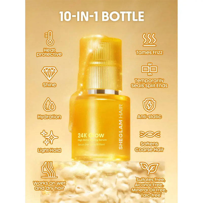 Sheglam Hair 24K Glow High Shine Styling Serum 50ml