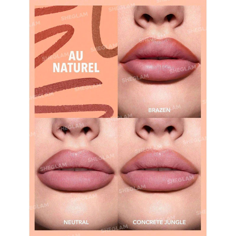Sheglam So Lippy Lip Liner Set Au Naturel 3x0.25g