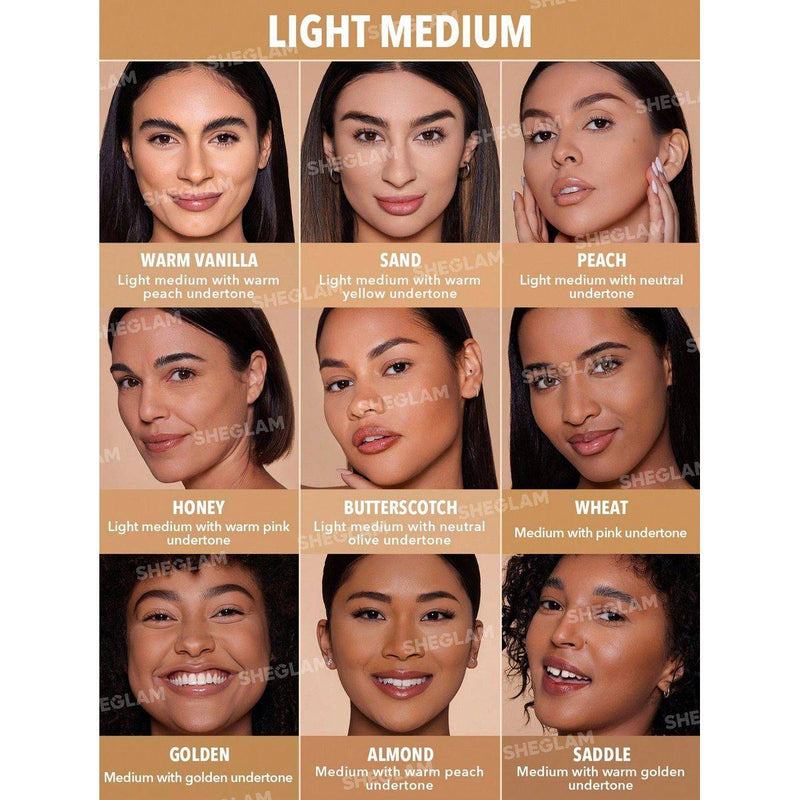 Sheglam Skin Focus High Coverage Powder Foundation Honey 11g