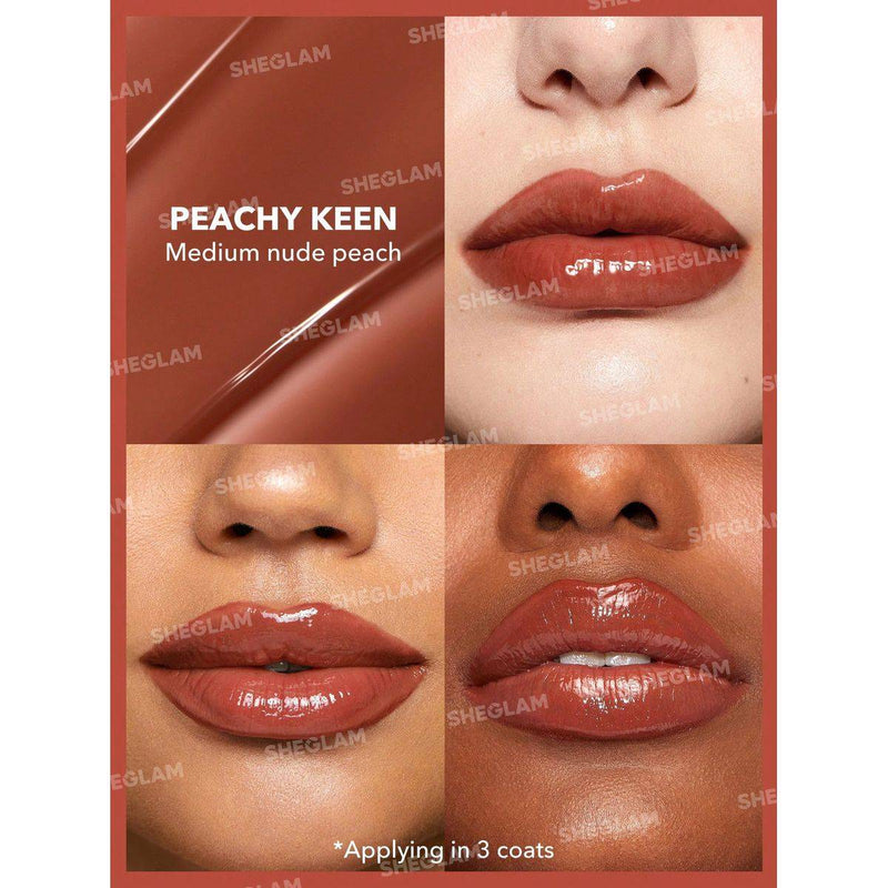 Sheglam Pout Perfect Shine Lip Plumper Peachy Keen 2g