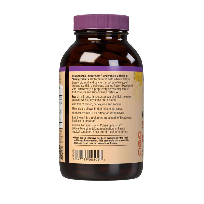 Bluebonnet Vitamin C 500mg 90 Chewable Tablets