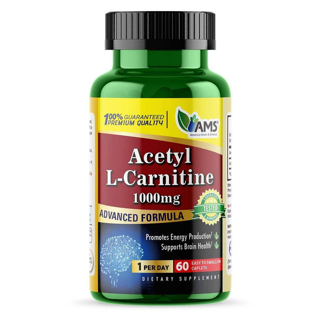 AMS Acetyl L Carnitine 1000mg 60 Tablets