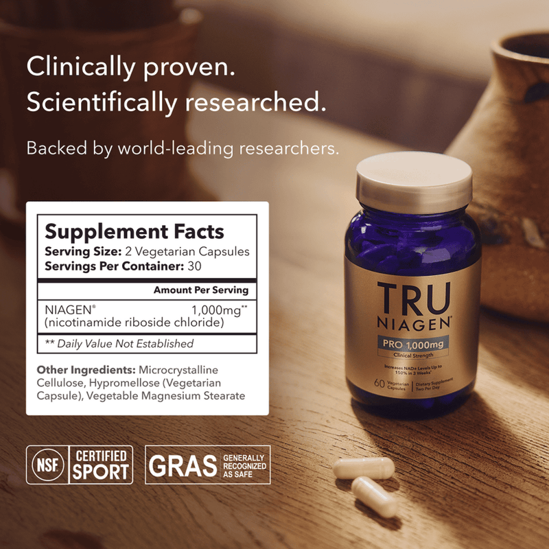 Tru Niagen NAD+ Booster 1000mg 60 Capsules