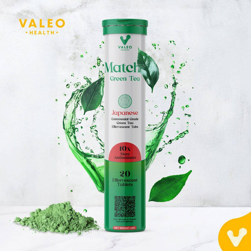 Valeo Japanese Matcha Green Tea 20 Effervescent Tablets