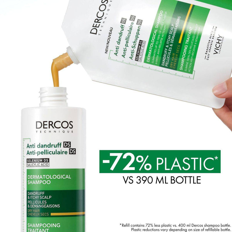 Vichy Dercos Anti-Dandruff DS Shampoo For Dry Hair Refill 390ml