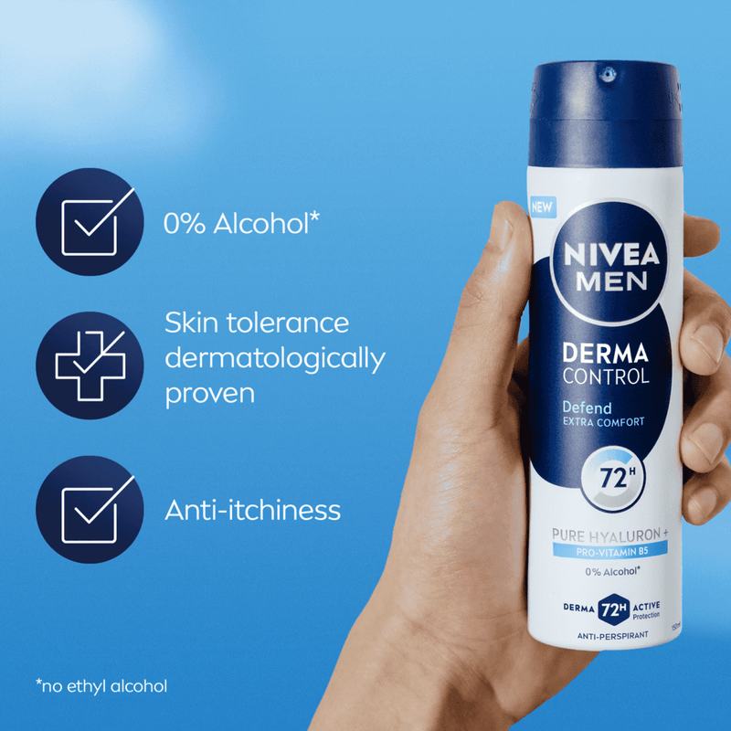 Nivea Men Deodorant Spray Derma Control Defend Clear 150ml