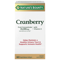 Natures Bounty Cranberry with Vitamin C 60 Rapid Release Softgel