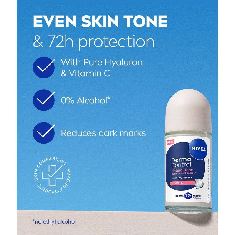 Nivea Deodorant Roll On Derma Natural Tone 50ml