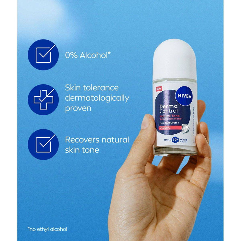 Nivea Deodorant Roll On Derma Natural Tone 50ml