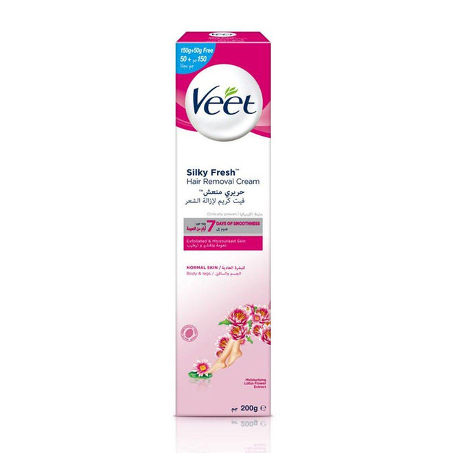 Veet Hair Removal Cream Silky Fresh Legs & Body For Normal Skin 200g