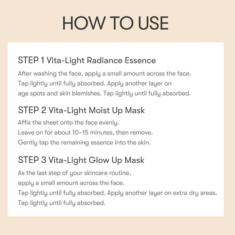 VT Cosmetics Vita Light All In One 3 Step Mask