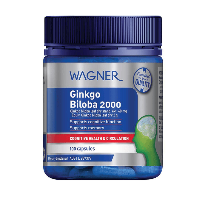 Wagner Vitamins Ginkgo Biloba 2,000 100 Capsules