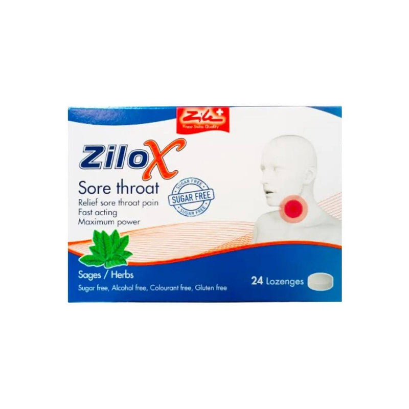 Zilox Sore Throat 24 Lozenges