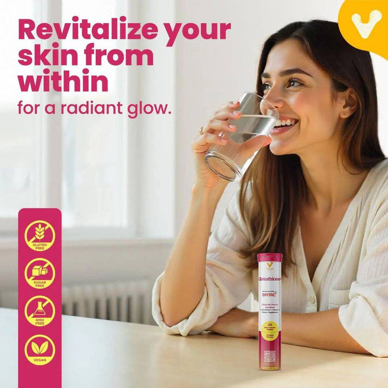 Valeo Glutathione Orange 20 Effervescent Tablets