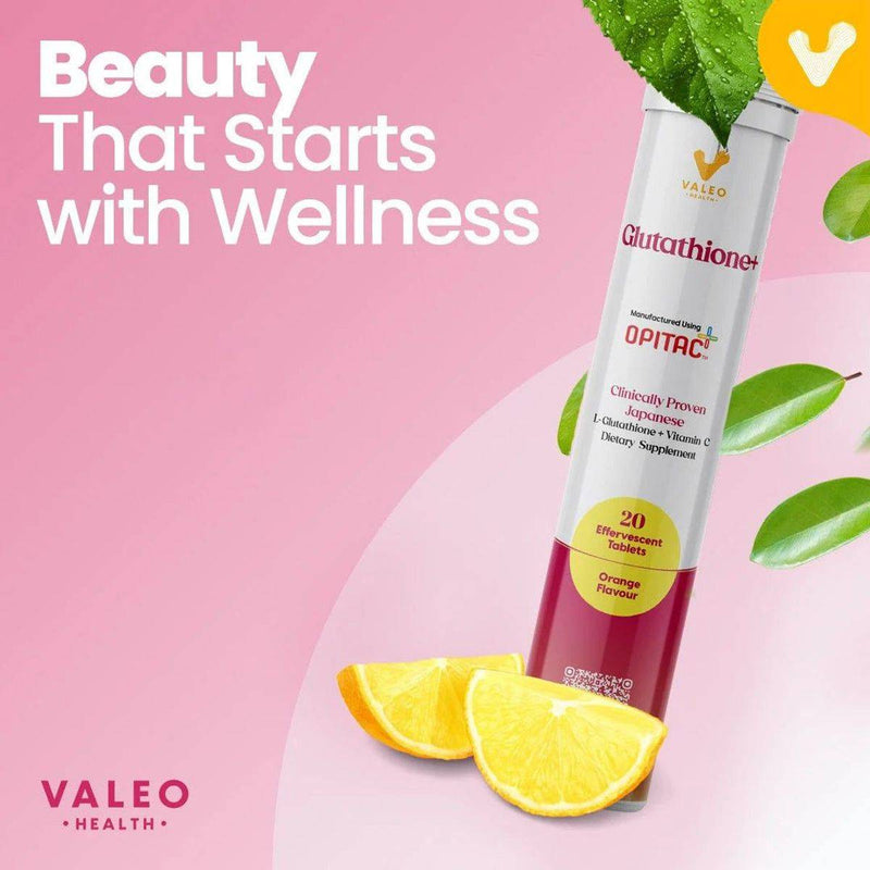 Valeo Glutathione Orange 20 Effervescent Tablets