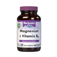 Bluebonnet Magnesium & Vitamin B6 90 Vegetable Capsules