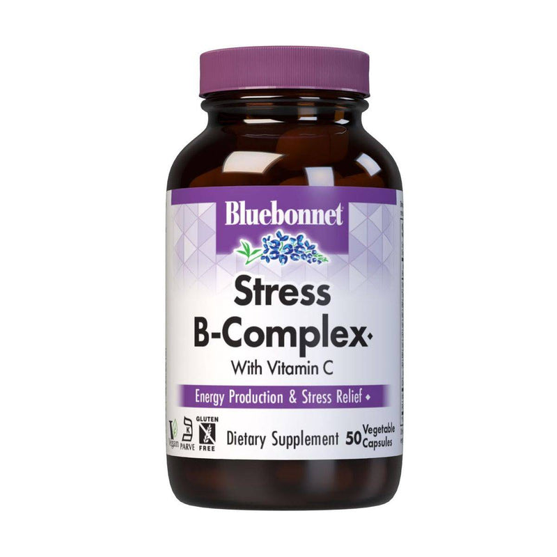 Bluebonnet Stress B Complex with Vitamin C 50 Vegetable Capsules