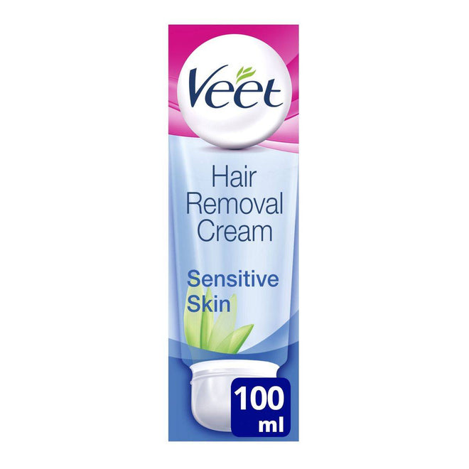 Veet Hair Removal Cream Pure Bikini & Underarm With Domed Applicator For Sensitive Skin 100ml
