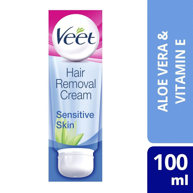 Veet Hair Removal Cream Pure Bikini & Underarm With Domed Applicator For Sensitive Skin 100ml