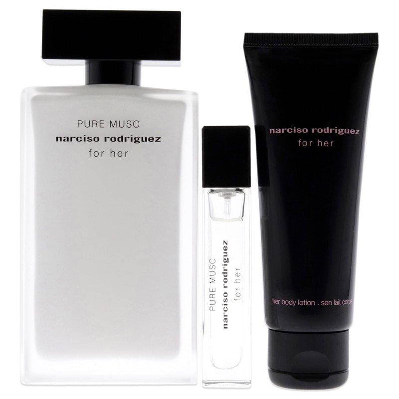 Narciso Rodriguez Pure Musc For Her (W) EDP 100ml + EDP 10ml Purse Spray + Body Lotion 50ml Gift Set