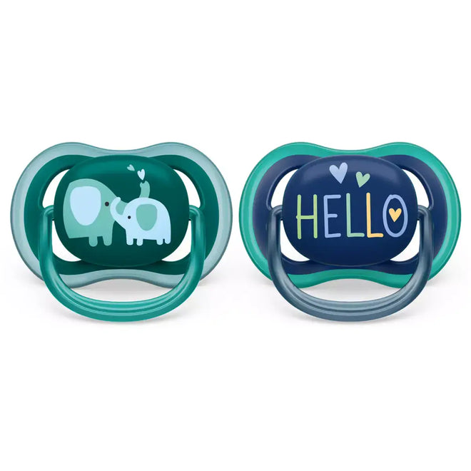 Philips Avent Ultra Air Pacifier 18 Months+ Boy Deco 2 Pack
