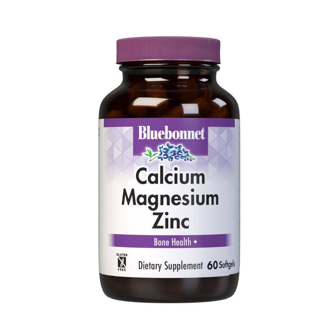 Bluebonnet Calcium Magnesium Zinc + Vitamin D 120 Softgels