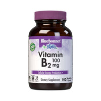 Bluebonnet Vitamin B2 100mg 100 Vegetable Capsules